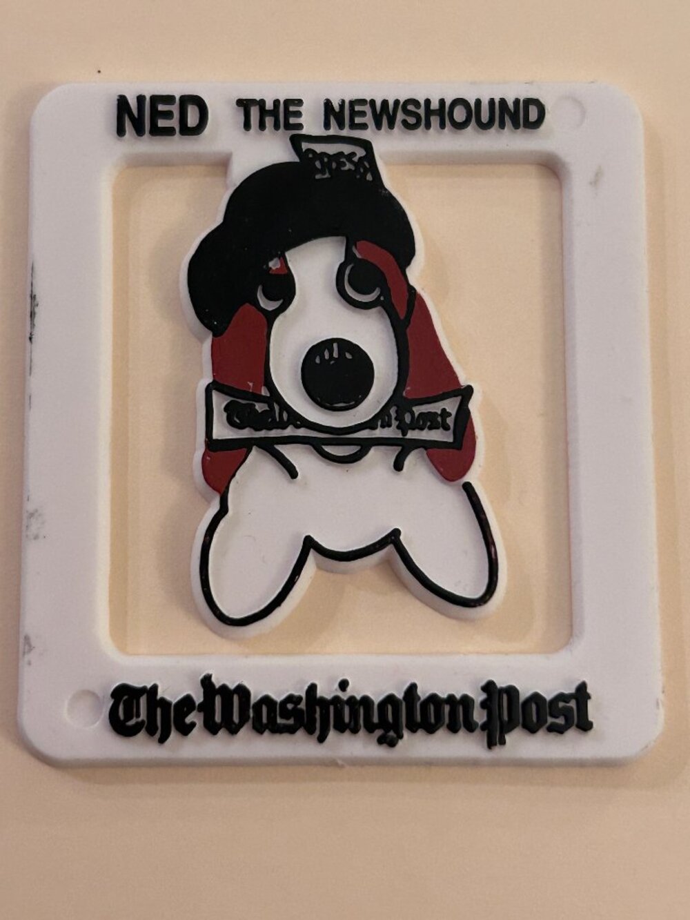 The Washington Post Ned the Newshound Plastic Bookmark